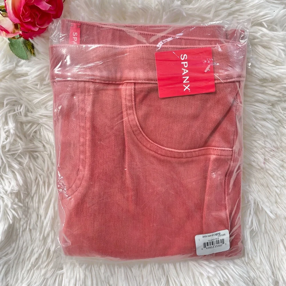 New with tags SPANX JEAN-ISH ANKLE LEGGINGS with Built in Slimming panel. SZ LG - Picture 11 of 14